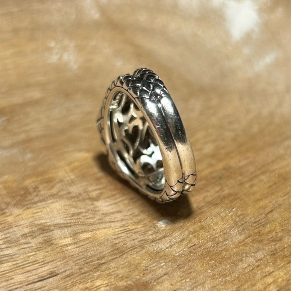 Scott Kay 925 Sterling Silver Pave Diamond Basket Weave Square Ring - Picture 12 of 16